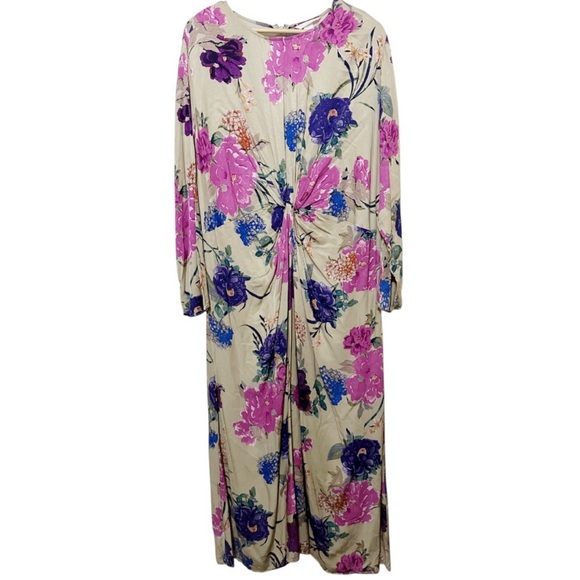 H&M Pink Purple Blue Floral Maxi Dress
Twisted Front - Size XXL - Picture 2 of 5